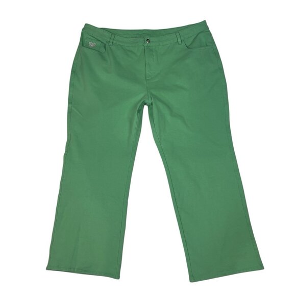 Quacker Factory Dream Jeannes Soft Knit Jeans Size 22W Seafoam Green A210151 - Picture 4 of 11